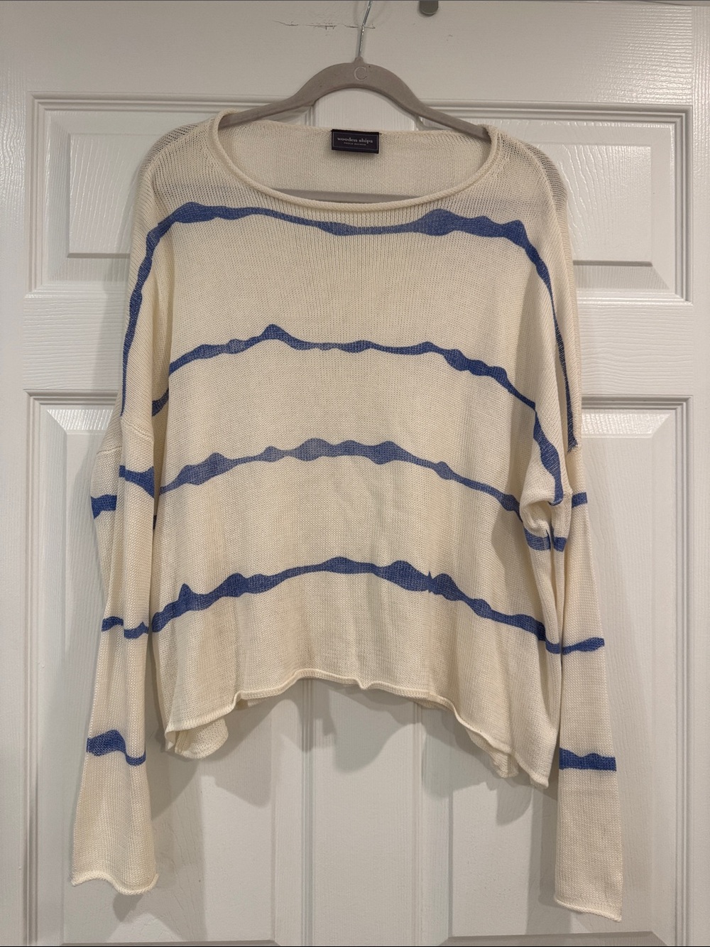 Wooden Ships Ivory Open-Knit Sweater